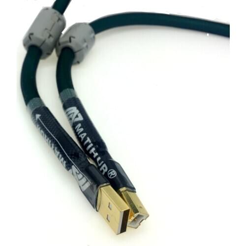 HIFI Pure copper matihur 4-core silver plated USB cable A-B a to B digital audio Macintosh hi fi