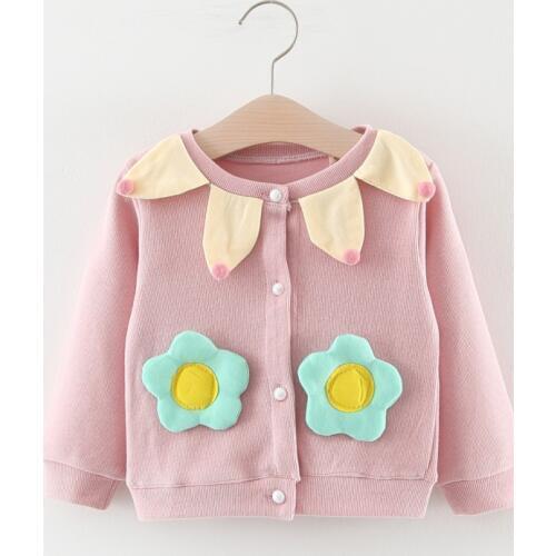 Cotton Sweater Top Baby Girls Cardigan Autumn Coat Baby Children Clothing Girls Knitted Cardigan Sweater Kid Spring Clothes