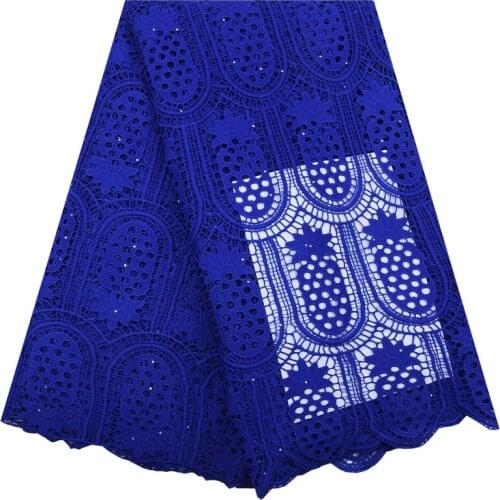 Royal Blue Nigerian Cord Laces Fabrics High Quality 2020 African Stones Tulle Laces Fabric Wedding African French Guipure Lace