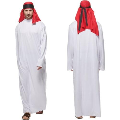 Snailify Adult Mens Arab Sheik Fancy Dress Costume Halloween Costume For Men Arabian Cosplay 2021 New Arrival