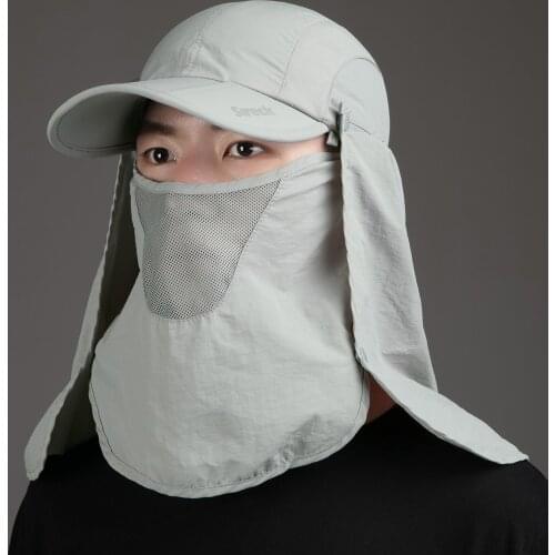 Sireck Three Color Mens Fisherman Anti-mosquito Camo Sun Hat Bucket Cargo Wide Brim Mountaineering Hunting Fishing Topee Hats