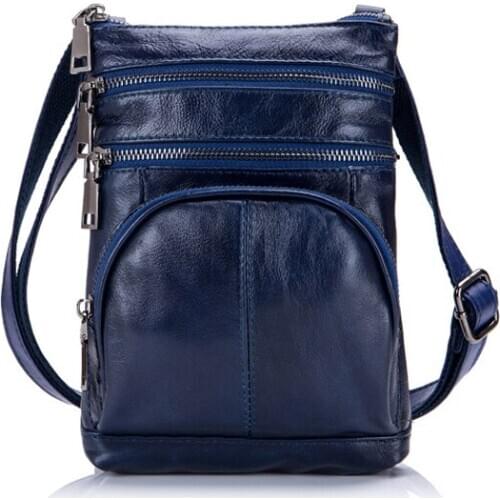 Genuine Leather Mens Crossbody Bag Business Leather Messenger Bag Men Vintage Shoulder Handbag Mini Fanny Waist Belt Bag Travel