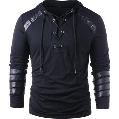 Men Medieval Renaissance Grooms Pirate Reenactment Larp Costume Lacing Up Shirt Bandage Top Middle Age Clothing For Adult 2XL