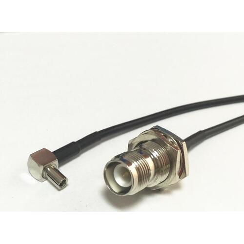New Wireless Modem Wire RP-TNC Female Jack nut Switch TS9 Right Angle RG174 Cable 20CM 8" Wholesale Fast Ship