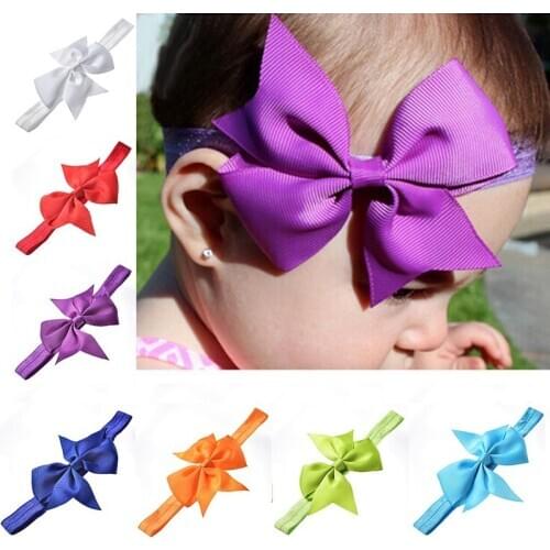 20pcs Girl Baby Toddler Bow Headband Hair Band Accessories Headwear For Infants