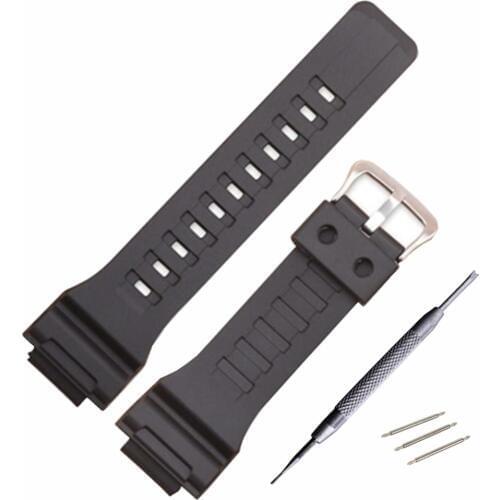 Watch Accessories Band Strap18mm for Cas Resin Black Strap AQ-S810W/AEQ-110W/W-735H Mens Outdoor Sport Waterproof Wacthband