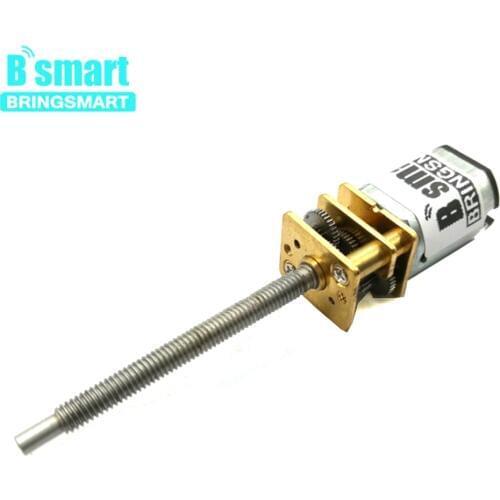 Bringsmart Threaded Shaft M3*34mm N20 3V 6V Geared Motor With Low Speed 15rpm-1000rpm DC Mini Electric Motor 12V Reducer Motor