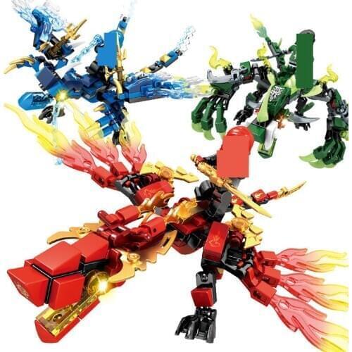 Technology Series Cool Hero Dragon Sets Minifigures Boy Assembled Puzzle Educational Building Block Toys Gifts