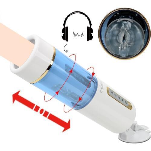 VATINE Strong Suction Cup Sex Machine Automatic Telescopic Masturbation Cup Artificial Vaginal Sex Toys For Men