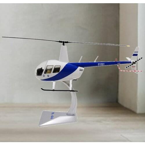 1:32 Scale ROBINSON R44 Air Force Helicopter Army Model & Dispaly Stand Collectables Gifts Home Decor White