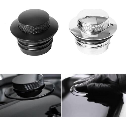 Motorcycle Pop Up Flush Gas Cap Right Hand Thread Reservoir Fuel Tank Cap For Harley Sportster XL Touring Electra Glide Softail