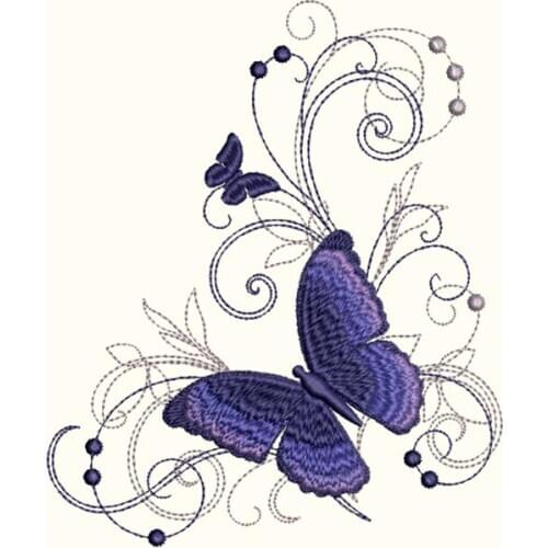 Customized Embroidery Butterfly Cross Stitch Pattern Maker Free Download with 100% Cotton Flosses & Free Shipping for Home Decor