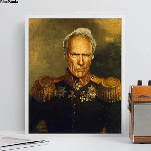 Celebrities Of The Russian Generals Art Canvas Poster Print Abstract Painting Black White Wall Picture Modern Home Decoration