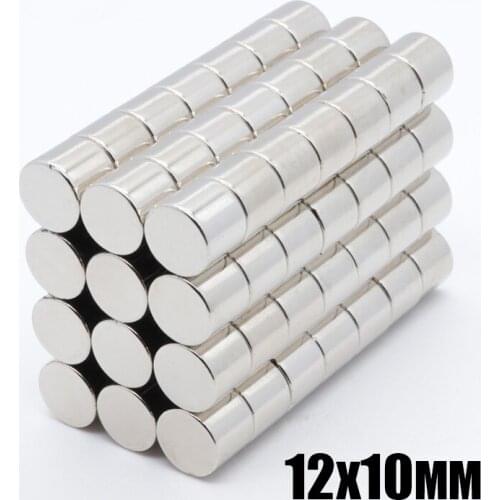 20pcs 12x10mm Neodymium magnet 12x10 Rare Earth small Strong Round permanent2*10mm fridge Electromagnet NdFeB nickle magnetic