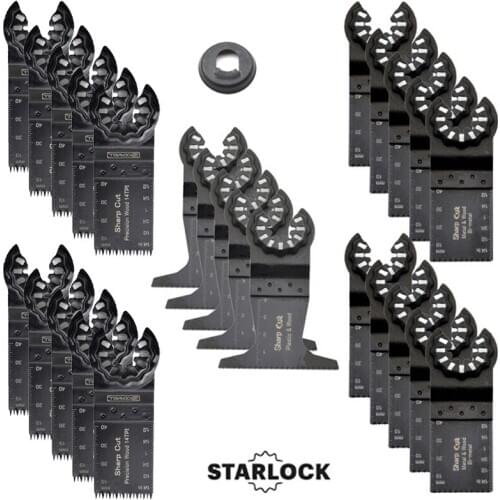 30% Off 26pcs Starlock Oscillating Multi Tool Saw Blades Renovation Plunge Saw Machine Multimaster Power Tools Wood Saw Blades