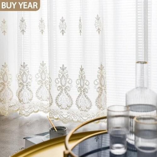 American Embroidery Screens Nordic Light Wild Luxury Living Room Curtains Bedroom Balcony