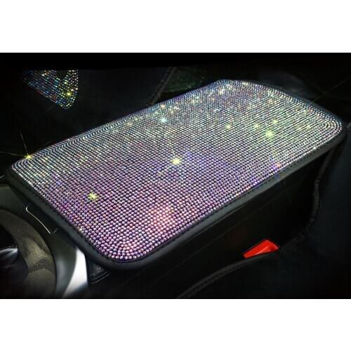 Car Anti-dirty Pad with Glitter Diamonds Fashion for Car Armrest Block Elegant Mat Great Ornament