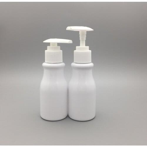 50pcs/lot 110ml fashion white cosmetic lotion pump bott bottle, plastic bottle, emulsion bottle white pump bottle