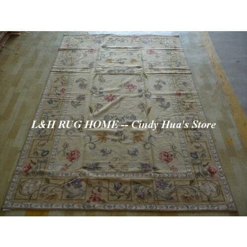 Free shipping 10K 6'x9' Handmade carpets needlepoint woolen rugs in rich colors handmade for home decoration