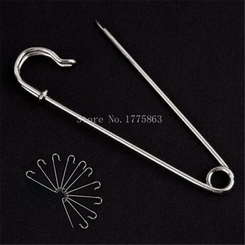 5Pcs 4 Inch Large Metal Safety Pins Pin , Big and Strong for Blankets, Skirts, Kilts, Crafts AA7689