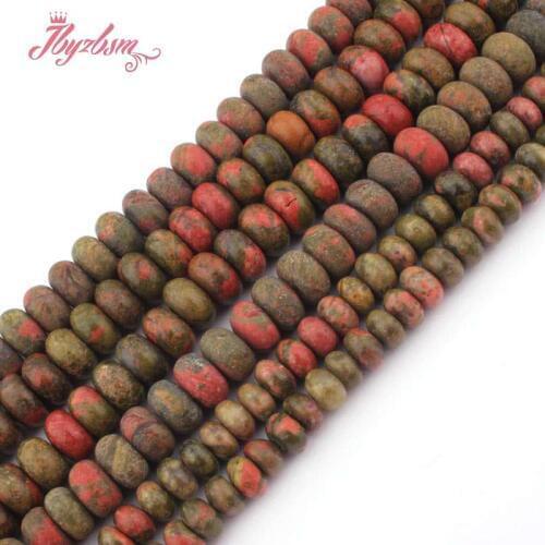 3x6,4x8mm Rondelle Bead Multicolor Unakite Natural Stone Beads For DIY Necklace Bracelets Woman Jewelry Making 15"Free Shipping