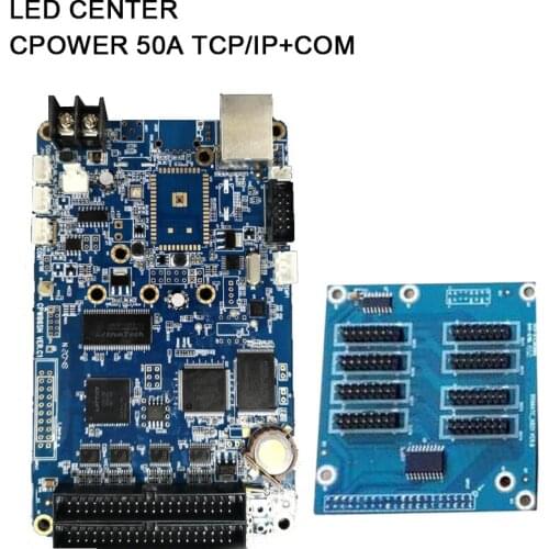C-Power 50A (TCP/IP and COM version) HUB75 interface, gray scale color RGB video led screen controller mother board