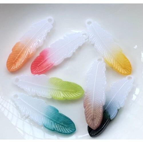 31mmX11mm irregular edge color feathered resin flat back DIY Native earrings decorative accessories A single pendant 20pcs/lot