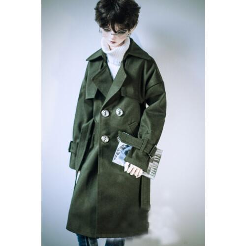 BJD DOLL Long Coat Outfits Top Army Green Clothing For Male 1/4 1/3 SD17 70cm 17" 24" Custom BJD MSD SD DK DZ AOD Doll HEDUOEP