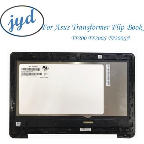 For Asus Transformer Flip Book TP200 TP200S TP200SA LCD Display Touch Screen Digitizer Assembly with Bezel free shipping