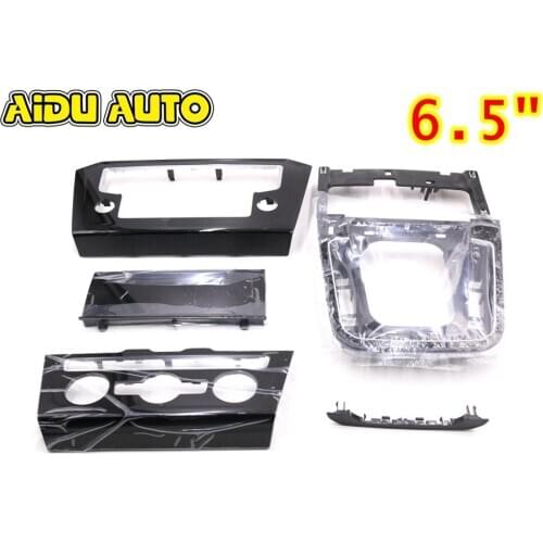 For VW Passat B8 6.5" MIB 2 CD Plates Air Conditioning Switch Plates Piano Paint Black