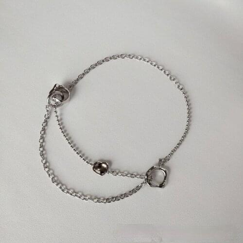 Flowing design Necklace double layer tassel pendant design combination Necklace cool wind Necklace