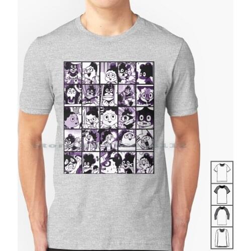 Minoru Mineta Collage - Color Version T Shirt 100% Cotton Boku No Hero Academia Bnha Minoru Mineta Purple Ua Super Hero Deku