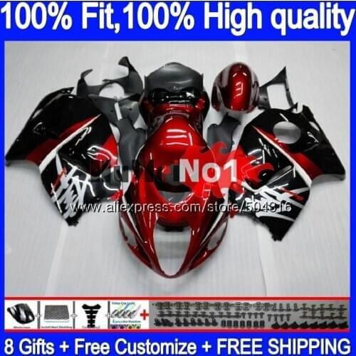 Injection For SUZUKI Hayabusa GSXR 1300 2008 2009 10 11 12 Dark red blk 29MC.158 GSXR-1300 GSXR1300 08 09 2010 2011 2012 Fairing