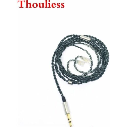 Thouliess 1.2m ie80 cable for IE8 IE80 IE8i Earphone Upgrading Replacement Single Crystal Copper Headset Cables