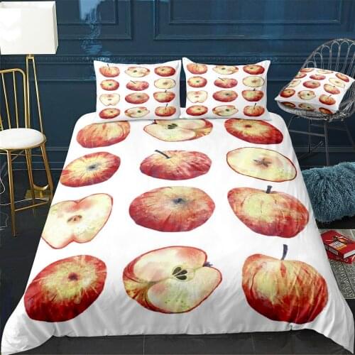Apples Bedding Set For Bedroom Soft Bedspreads For Double Bed Home Duvet Cover Quality Quilt Cover+Pillowcasex2