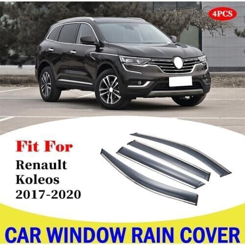 For Renault Koleos 2017-2020 window visor car rain shield awning trim cover Side Window Deflector Door Rain Shield Accessories