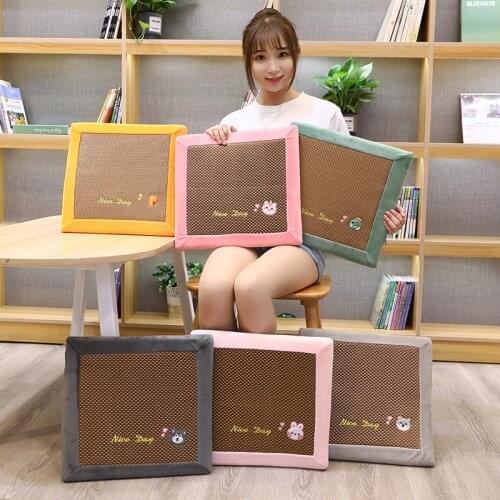 Summer Cool Seat Mat Non-slip Sofa Seat Cushion Square Seat Pad Chair Cushion Soft Pillow For Padchair Chairs