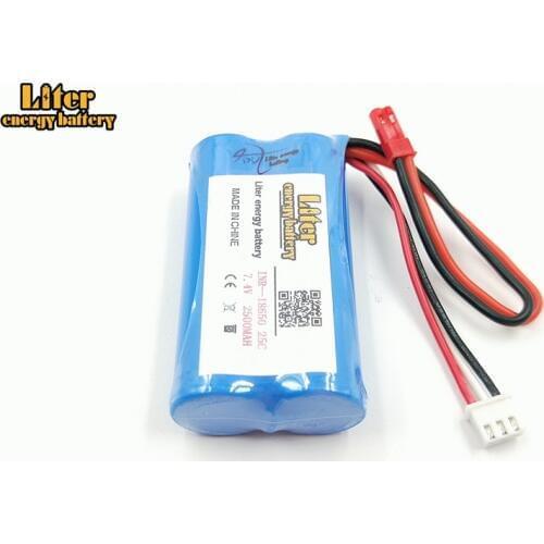 7.4V 2500mAH Wholesale Li-po Lipo Batery 2S remote control helicopter 7.4 V 2500 mAH Lipo battery 25C 18650 Toy Battery