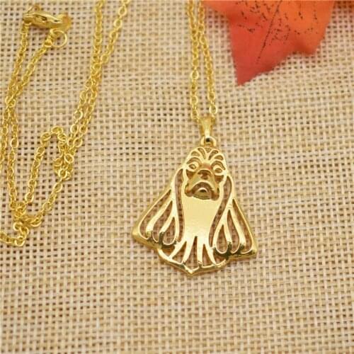 LPHZQH Fashion Cartoon Dog Boho Chi Necklace American Cocker Spaniel Choker Pendant Necklace Women Jewelry Christmas Gift Punk