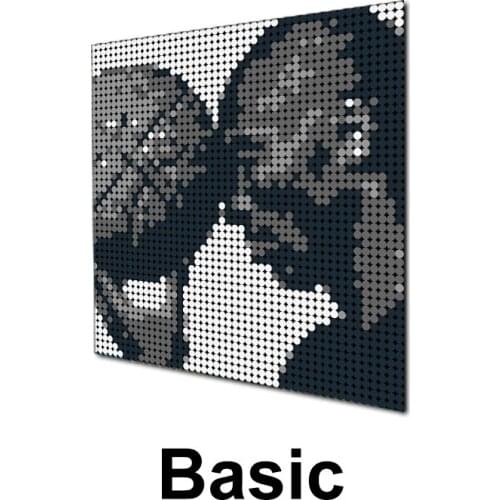 MOC Pixel Art Sports Star Singer Movie Portrait Mosaic Painting DIY Bricks Decorative Building Blocks Model Upgrade Toy Creative