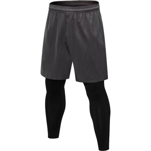 Male Tights Sports Fitness Quick Dry Sweatpants Men Legging Compression Pants with Pocket Men Running Pants Gym Trousers