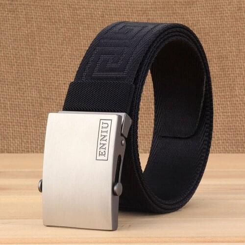 Nylon belt mens military canvas belt military belt young students Korean version automatic buckle canvas belt
