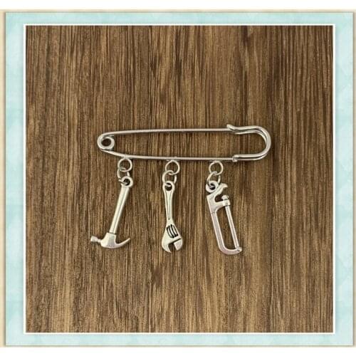 2020 new 1 alloy pendant brooch tool accessory, engineer graduation gift, commemorative gift, denim collar badge brooch