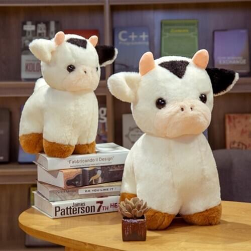 New Cute Cartoon Cows Stuffed Short Leg Plush Toy Kawaii Cattle Comfort Soft Toy Children Accompany Birthday Christmas Gift Kids