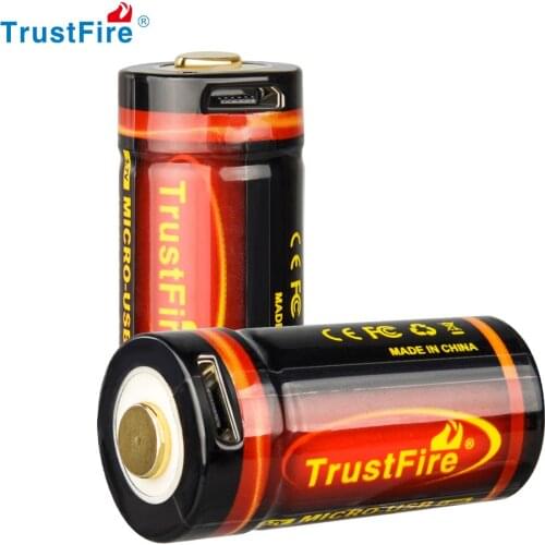 Original TrustFire CR123A 16340 USB Rechargeable Batteries 3.7v 700mAh Lithium Ion Battery Cell For Baby Toy Electric Equipment