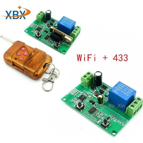 Wifi Remote Relay Module Mobile Phone App Remote Control +433M Wireless Remote Control Switch 8-80V