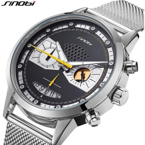 Sinobi Man Fashion Casual Watch Creative Chronograph Male Clock Sports Quartz Wrist Watches Original Owl Design erkek kol saati