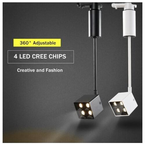 COB Led Track Light AC110-220V 12W Long Pole Led Spot Light Lamp Fixture Ceiling Rail Tracks for Kitchen Shop Store Living Room