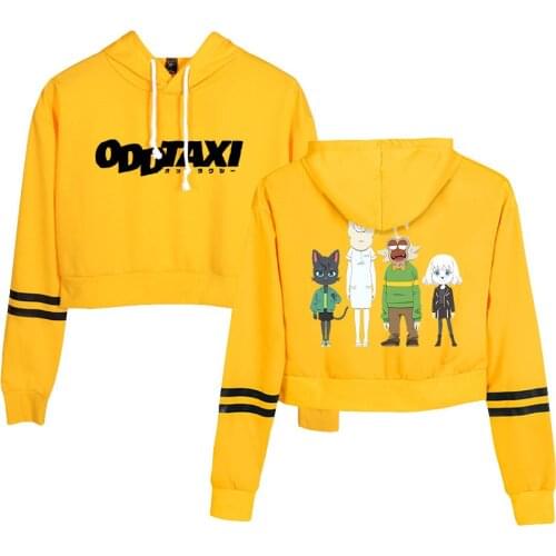 WAWNI Odd Taxi Hoodie Hot Anime Pullover Casual Crop Tops Womens Girl Hoodies New Harajuku Clothes Waist Cap Sexy Sweatshirt