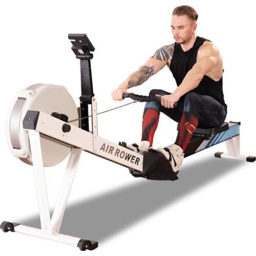 Fitness Equipment Black And White Wind Resistance Rowing Machine
